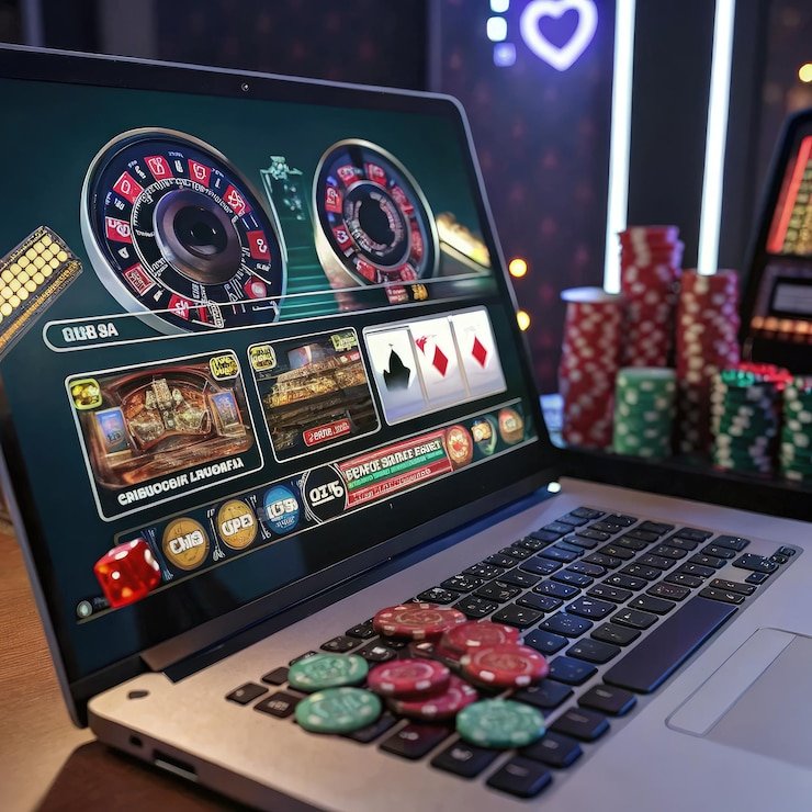Live dealer shaking dice in cage before roll